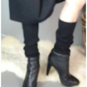 Loeffler Randall Black Sweater/Leather Boot